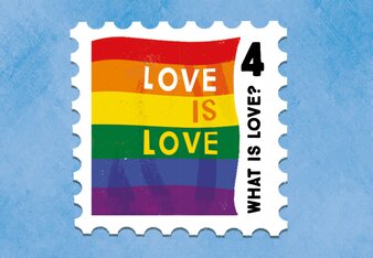 SONNENTOR Gewürzadventkalender - Türchen 4: Eine Regenbogenfahne mit der Aufschrift Love is Love! | © SONNENTOR