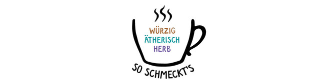 Grafik von der Sensoriktasse gefüllt mit würzig, ätherisch, herb. | © SONNENTOR