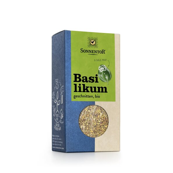 Basilikum geschnitten bio 15 g, Packung
